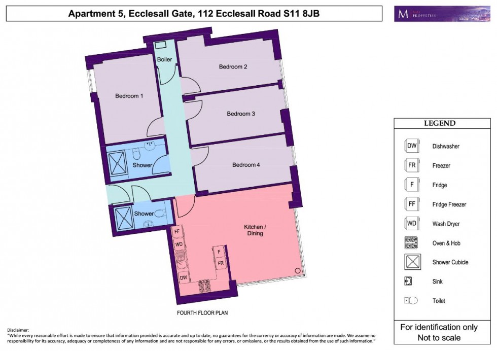 Floorplan for Apt 5 Ecclesall Gate