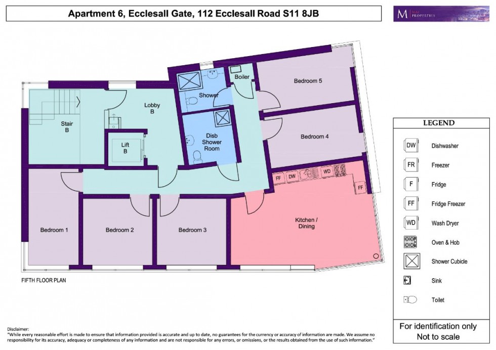 Floorplan for Apt 6, 112 Ecclesall Road